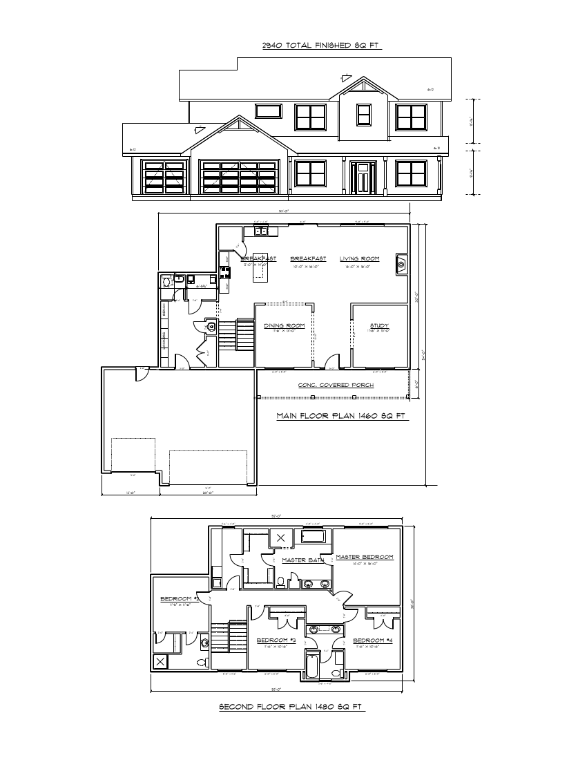 2 story slab blueprint design | Billman Construction